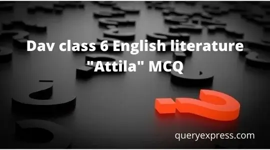 Dav class 6 English literature Attila MCQ