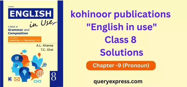 English in use class 8 chapter 9 pronoun