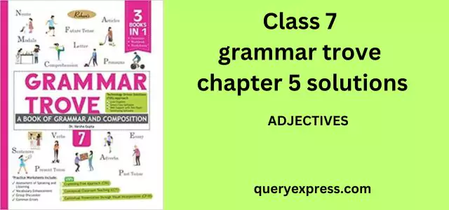 Grammar Trove Class 7 Chapter 5 Solutions