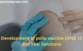 Development of polio vaccine CHSE +2 2nd Year Solutions