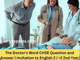 The Doctor's Word CHSE Question and Answer