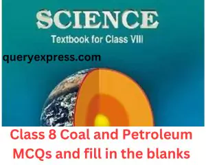 Class 8 Coal and Petroleum MCQs and fill in the blanks